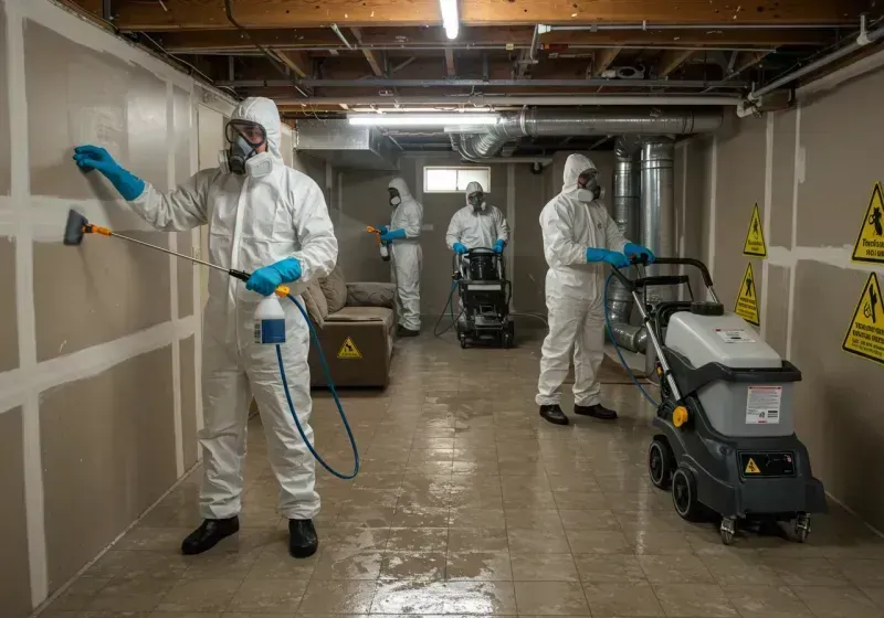 Basement Moisture Removal and Structural Drying process in Sheldon, ND